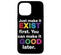 Full Rainbow Just Make It Exist First Citation Text Art Coque pour iPhone 13 Pro Max