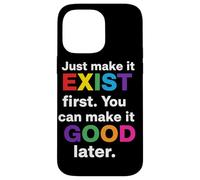 Full Rainbow Just Make It Exist First Citation Text Art Coque pour iPhone 14 Pro Max