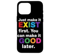 Full Rainbow Just Make It Exist First Citation Text Art Coque pour iPhone 16 Pro Max