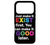 Full Rainbow Just Make It Exist First Citation Text Art Coque pour iPhone 17 Pro