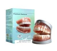 Full Set Dentures, Silicone Reline Denture Set, New Generation Flexible Full Denture Solution, Dentures False Teeth Set, Natural-Looking, Comfort-Fit, Silicone Denture For Men & Women (1)