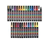 Full Set Of 29 Acrylic Paint Pens with Reversible Medium Point Pen Tips,pens Are Acrylic Paint Markers for Rock Painting, Fabric, Glass Paint, Metal P