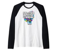 Full-Stack Imposter Syndrome Funny Developer Coding Manche Raglan