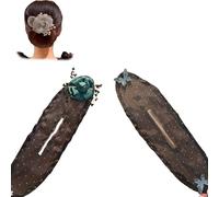 Full Star Flower Hair Accessories, 2025 New Hand Embroidered Flowers Deft Bun, Ball Flower Hair Bun Roller for Women Girls Lazy Hair Curler Deft Bun Maker (2Pcs-I, one size)