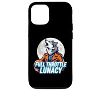 Full Throttle Lunacy Howling Biker Wolf Graphic Coque pour iPhone 12/12 Pro