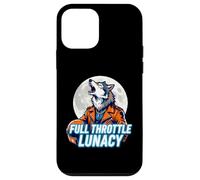 Full Throttle Lunacy Howling Biker Wolf Graphic Coque pour iPhone 12 Mini
