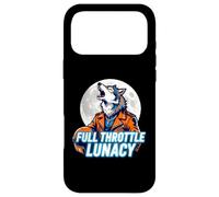 Full Throttle Lunacy Howling Biker Wolf Graphic Coque pour iPhone 17 Pro Max