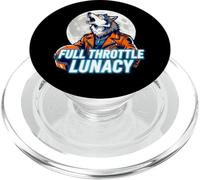 Full Throttle Lunacy Howling Biker Wolf Graphic PopSockets PopGrip pour MagSafe