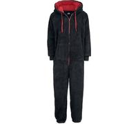 Full Volume by EMP Femme Combinaison en peluche noire et rouge XXL-3XL