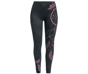 Full Volume by EMP Femme Leggings Noirs avec imprimé Attrape-rêves L