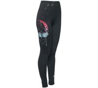 Full Volume by EMP Femme Leggings Noirs avec imprimé décoratif M