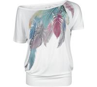 Full Volume by EMP Femme t-Shirt Blanc avec imprimé sur Le Devant S