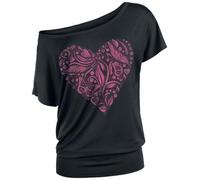 Full Volume by EMP Femme T-Shirt Noir avec imprimé XXL