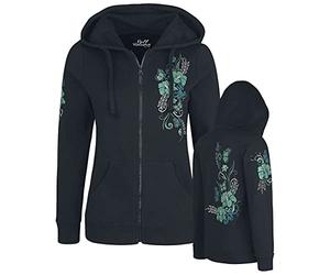 Full Volume by EMP Femme Veste de survêtement Noire avec imprimé L