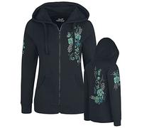 Full Volume by EMP Femme Veste de survêtement Noire avec imprimé S