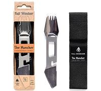 Full Windsor Outil Multifonction léger Multifonctionnel 10 ustensiles en Titane avec Couteau, Allume-feu, ouvre-Bouteille pour Le Camping, Les Voyages