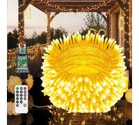 fullarrive Guirlande Lumineuse Extérieur 35M, 300 LED IP44 Etanche - Guirlande Guinguette Blanc Chaud avec Télécommande et Minuterie, 8 Modes d’Éclairage pour Jardin, Terrasse, Mariage, Maison