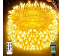 Guirlande Lumineuse Intérieur Extérieur LED 25M - 200 LED avec Télécommande et Minuterie, 8 Modes d'Éclairage Étanche IP44 pour Décoration Maison, Jardin, Mariages et Fêtes, Blanc Chaud