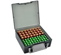 FULLCASE Boîte de rangement pour piles AA AAA - 72 piles - Noir