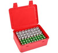 FULLCASE Boîte de rangement pour piles AAA et AA, Organisateur de 54 piles, Boîte de rangement pour piles, seulement la boîte - Rouge