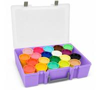 FULLCASE Lot de 20 boîtes de pâte à modeler Play-Doh de 85 g, boîte de rangement pouvant contenir 32 composés à modeler de 28,3 g pour fête d'enfant (boîte uniquement) (violet)