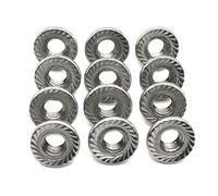 FullerKreg DIN 6923 Écrou hexagonal dentelé en acier inoxydable 18-8 304 Finition brillante M4 100PCS