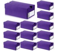 Fullhawl Lot de 12 mini boîtes cadeaux pour chaussures de fête 12 x 6,3 x 5,1 cm avec étiquette modifiable pour bonbons, biscuits, collations (violet, 12 x 6,3 x 5,1 cm)