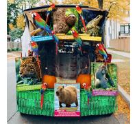 Fullhawl Lot de 15 décorations religieuses d'Halloween pour coffre ou friandises, voyage de la jungle à Jésus, voiture, SUV, animaux sauvages, décoration de coffre ou friandises, décoration pour porte