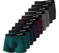 Fullluwaa - Lot de 10 Boxers Homme Coton, Confortable et Doux - Ajustés, Ceinture Élastique Ultra - Souple