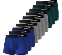 Fullluwaa - Lot de 10 Boxers Homme Coton, Confortable et Doux - Ajustés, Ceinture Élastique Ultra - Souple