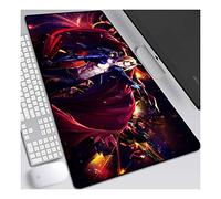 Fullmetal Alchemist Tapis de Souris Gaming XXL, 900x400mm, Anime Mouse Pad - Surface spéciale améliore la Vitesse et la précision, 3mm Base en Caoutchouc Antidérapant Surface-pour Ordinateur et PC, E