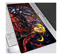 Fullmetal Alchemist Tapis de Souris XL 900x400mm Hydrorésistant Anime Mouse Pad Grand Tapis de Souris Gamer avec Base en Caoutchouc Anti-Glissant Surface Texturée pour Ordinateur et PC, C