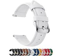Fullmosa 20mm Bracelet de Montre compatible avec Samsung Galaxy Watch 7/6/5/4 40mm 44mm/FE 40mm/Watch 6 Classic 43mm 47mm/5 Pro 45mm,Garmin Vivoactive 5/3/Venu 2 Plus, 20mm,Blanc