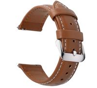 Fullmosa 22mm Bracelet de Montre en Cuir Bracelet de Replacement en Dégagement Rapide avec Boucle en acier inoxydable compatible avec Smartwatch et Montres Universelles, 22mm,Brun