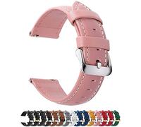 Fullmosa 22mm Bracelet de Montre en Cuir compatible avec Samsung Gear S3 Classic/Frontier/Galaxy Watch 46mm/Galaxy Watch 3 45mm/Gear 2 R380/Gear 2 Neo R381/Gear 2 Live R382, 22mm,Rose