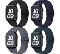 Fullmosa 4 Pack Bracelets en Nylon étanche Compatibles avec Apple Watch 49mm 46mm 44mm 45mm 42mm Bracelet iwatch Extensibles Femme Homme pour iWatch Ultra 1/2 SE SE 2 Series 10 9 8 7 6 5 4 3 2 1