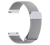 Fullmosa Bracelet de montre en acier inoxydable Mesh 20mm avec fermeture magnétique compatible avec Samsung Galaxy Watch 7/6/5/4 40mm 44mm, Samsung Watch 4 Classic 46mm 42mm, Active 2, Argent