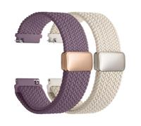 Fullmosa Bracelet montre en nylon 22mm, compatible avec Garmin Venu 3/2, Vivoactive 4 (45mm), Samsung Gear S3 Classic/Frontier, Galaxy Watch 3 (45mm)-Set de 2 bracelets tressés pour femmes et hommes