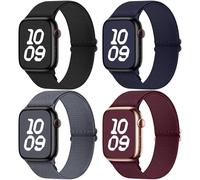 Fullmosa Bracelets Nylon pour Apple Watch 49/46/45/44mm | Compatible avec iWatch Ultra3/2/1 SE3/2/1 Series 11 10 9 8 7 6 5 4, Bracelet extensible nylon pour femme homme