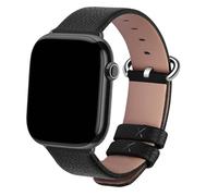 Fullmosa Compatible avec Bracelet Apple Watch 42mm/44mm/45mm/49mm,Bracelet Apple Watch SE SE 2 Ultra 2 Series 9/8/7/6/5/4/3/2/1 Band en Cuir de Remplacement pour Femme Homme,Noir,42mm/44mm/45mm/49mm