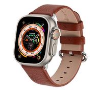 Fullmosa Compatible Bracelet Apple Watch 45/44/42/41/40/38mm Premium Cuir Véritable Bracelet de Remplacement, Compatible avec Apple Watch SE Séries 8/7/6 Séries 5/4/3/2/1 pour Hommes et Femmes