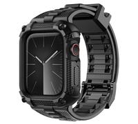 Fullmosa Coque de Protection et Bracelet 40mm Compatible avec Apple Watch SE 3/2/1 Séries 6 5 4, Bracelet Robuste avec Coque pour iWatch 40mm, Noir