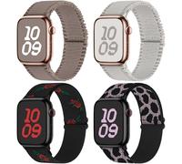 Fullmosa Lot de 4 Bracelets Compatibles avec Apple Watch 49mm 46mm 44mm 45mm 42mm Bracelet iwatch Sport Extensibles en Nylon Femme Homme pour iWatch Ultra 1/2 SE SE 2 Series 10 9 8 7 6 5 4 3 2 1