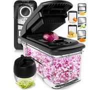 Fullstar Coupe-légumes 6-en-1 : mandoline, râpe, coupe-frites, trancheur oignons/carottes - blanc compact