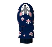 Fulltime Cold Weather Gloves 6-12 Years Waterproof Warm Winter Snow Mittens Ski Mittens Cotton-lined Gloves for Kids (Navy, 6-12 Years)