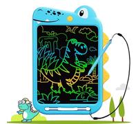 Fullware Tableau d'écriture LCD pour enfants de 25,4 cm - Motif dinosaure coloré - Jouets éducatifs pour tout-petits - Cadeaux pour garçons et filles âgés de 3, 4, 5, 6, 7, 8 ans (Tyrannosaure)
