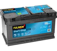 FULMEN Batterie voiture Start & Stop FL752 12V 75AH 730A – Réf. 404632