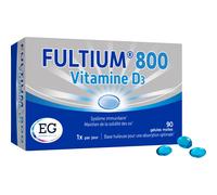 Fultium 800 Vitamine D3 Système Immunitaire-Solidité Des Os 90 Gélules Molles