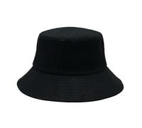 FULUJIDI Chapeau Bob Big Head Homme Grande Taille Seau Chapeaux Garçon Grande Taille Casquette De Pêcheur Femme Coton Panama M54-57Cm Noir