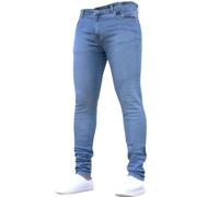FULUJIDI Pantalons De Survêtement Jeans Pantalon Streetwear Denim Hommes Stretch Mode Skinny Jeans Pantalon Long Hommes Fit Leggings M Lightblue